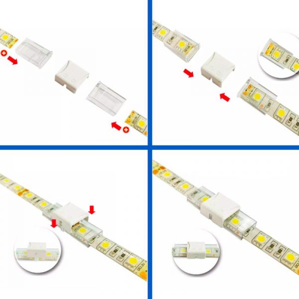 Conector Intermedio Para Tira Led 8mm Ip66