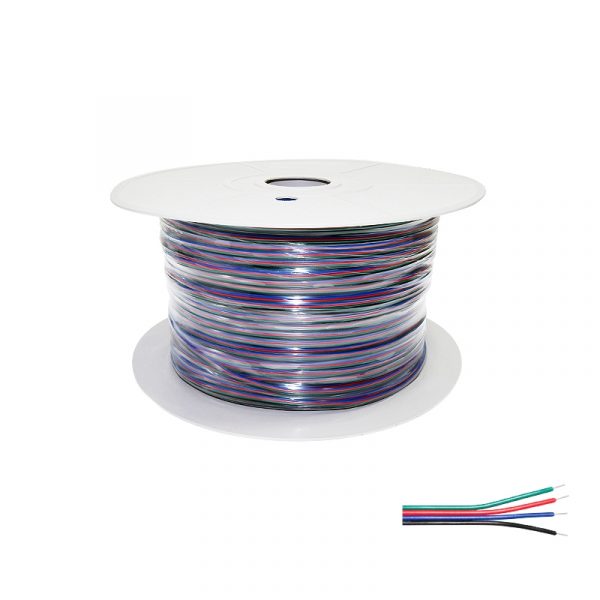 Cable Eléctrico Plano Manguera 4X0.25Mm² Para Tiras Led Rgb