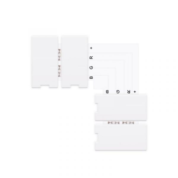 Conector Para Tira 10Mm 12V/24V RGB Tipo L