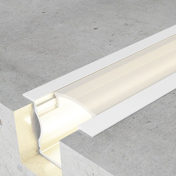 Perfil Barra de Aluminio Empotrar Doble Fondo 2 Metros
