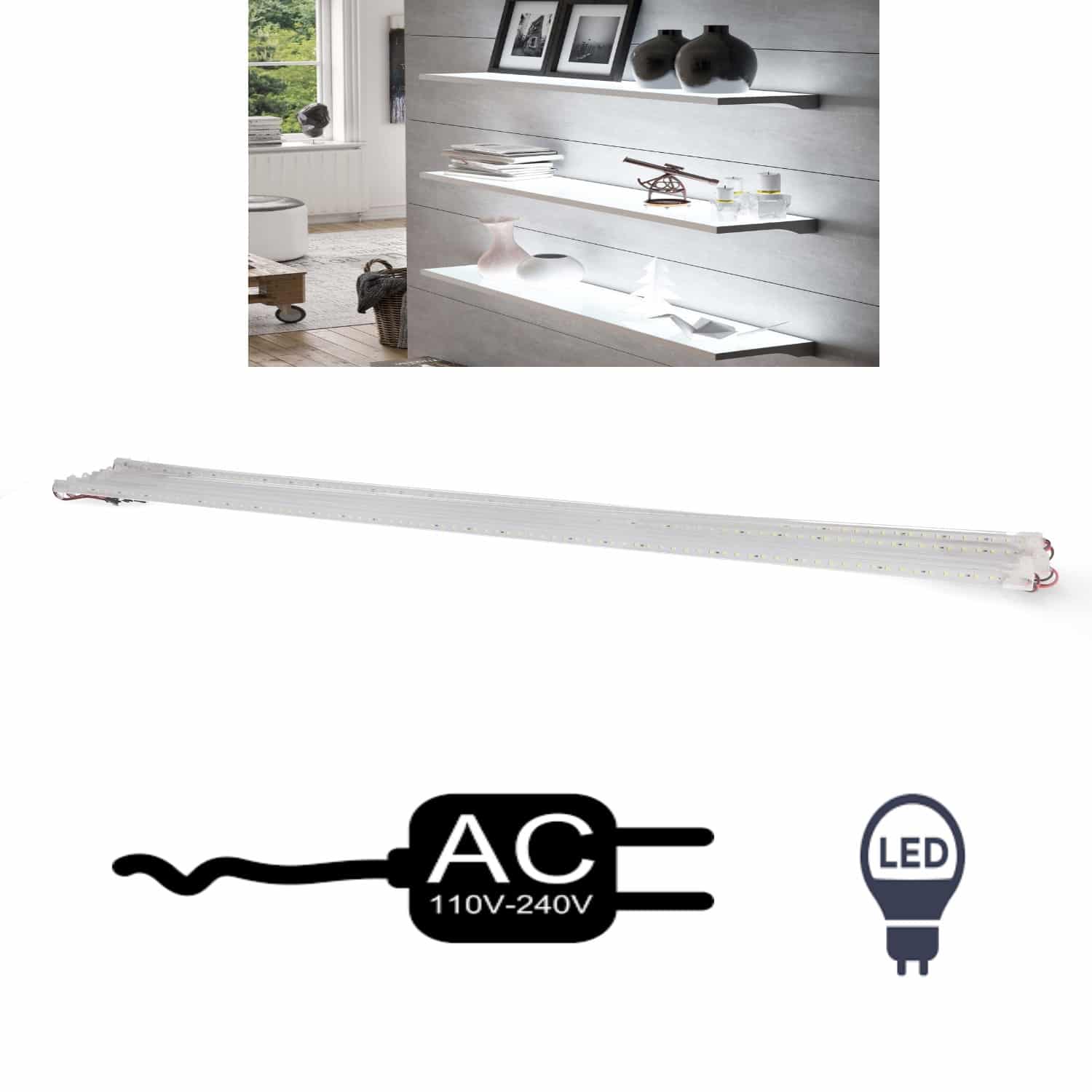 Barra Led 220V Para Estanterías 12W