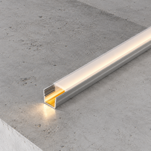 Perfil Aluminio Superficie Muebles Con Tira Led  Diseñados para instalación en Muebles - 2 Metros