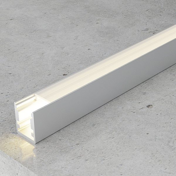 Perfil Aluminio Superficie Aluminio-2 Metros
